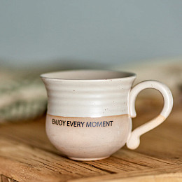 Кружка керамическая Bloomingville "Claire", карамель с коричневым, 450 мл