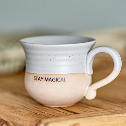 Кружка керамическая Bloomingville "Claire", карамель с серым, 450 мл