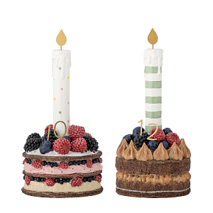 Праздничная декорация Bloomingville "Hooray Birthday", 2 шт, мульти микс с красным