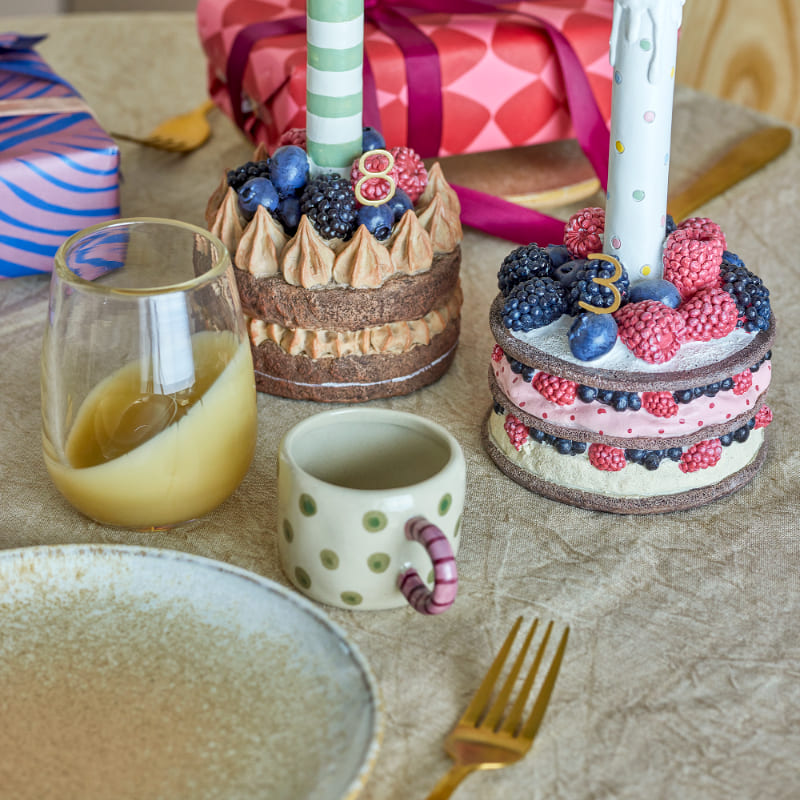 Праздничная декорация Bloomingville "Hooray Birthday", 2 шт, мульти микс с красным