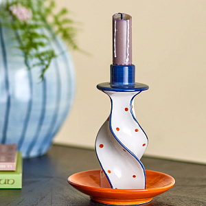 Подсвечник Bloomingville "Kairi", микс с оранжевым