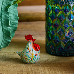 Статуэтка стеклянная Bloomingville "Livie", микс с красным