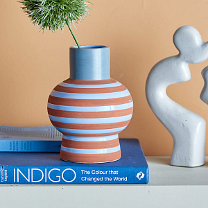 Ваза Bloomingville "Lindir", кирпичные полоски