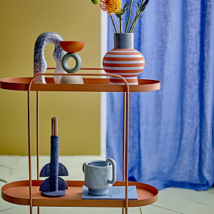 Ваза Bloomingville "Lindir", кирпичные полоски