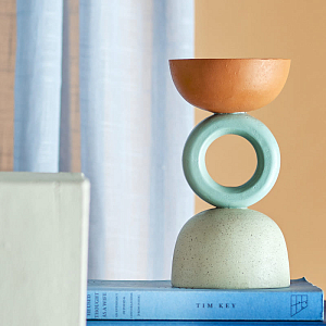 Подсвечник Bloomingville "Loretta", микс с оранжевым