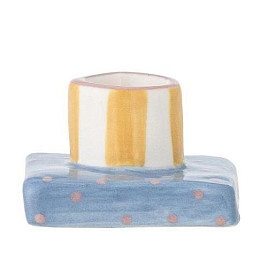 Подсвечник Bloomingville "Tacana", микс с голубым