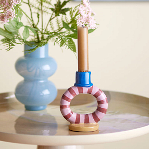 Подсвечник Bloomingville "Tacana", микс с розовым