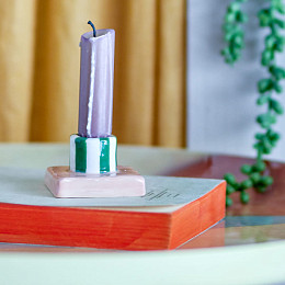 Подсвечник Bloomingville "Tacana", микс с зеленым