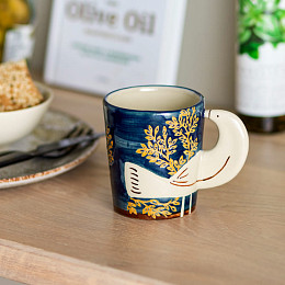 Кружка керамическая Bloomingville "Hezha", голубая, 260 мл