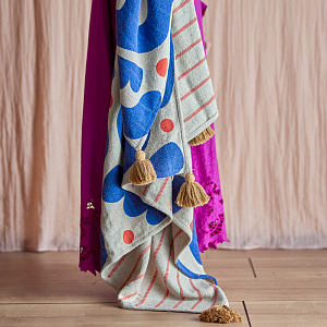 Плед Bloomingville "Eviaya", голубой, 160 х 130 см