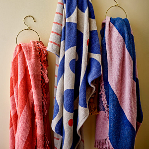 Плед Bloomingville "Eviaya", голубой, 160 х 130 см