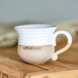 Кружка керамическая Bloomingville "Claire", карамель с белым, 450 мл