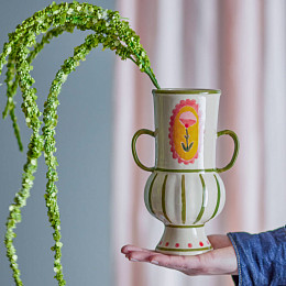 Ваза Bloomingville "Odina", античный зеленый