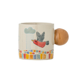 Кружка керамическая Bloomingville MINI "Colorine", кремовая, 155 мл