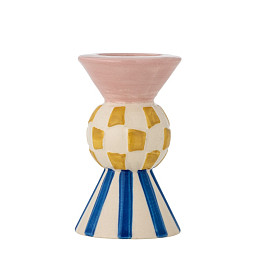 Подсвечник керамический Bloomingville "Bob", микс розового с голубым