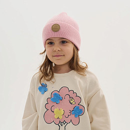 Шапка Peppihat "Knot merino blossom pink", розовая