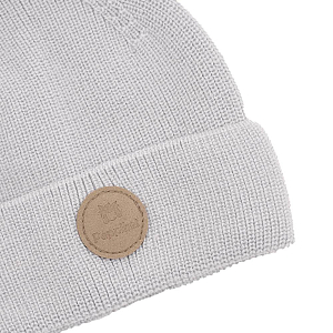 Шапка Peppihat "Knot merino pearl grey", серая