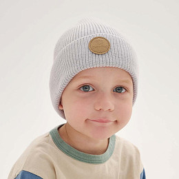 Шапка Peppihat "Knot merino pearl grey", серая