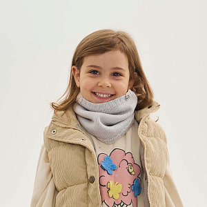 Снуд Peppihat "Crot merino fleece mist grey", серый