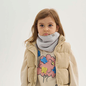 Снуд Peppihat "Crot merino fleece mist grey", серый