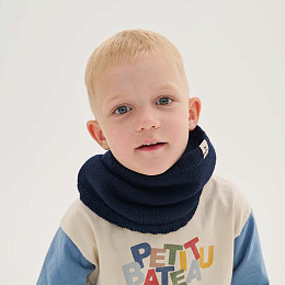 Снуд Peppihat "Crot merino fleece mist blue", синий