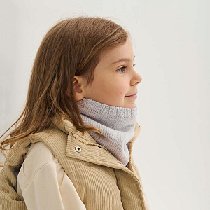 Снуд Peppihat "Lilen merino pearl grey", серый