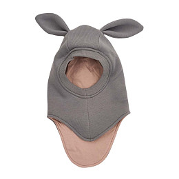 Шапка-шлем Peppihat "Bunny Teddy l.grey", серая