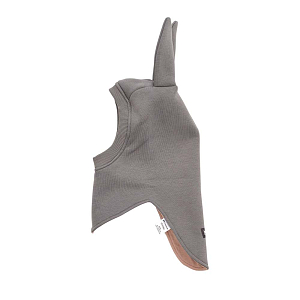 Шапка-шлем Peppihat "Bunny Teddy l.grey", серая