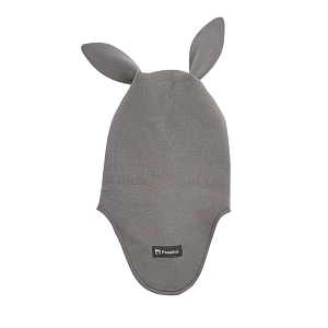 Шапка-шлем Peppihat "Bunny Teddy l.grey", серая