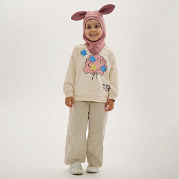 Шапка-шлем Peppihat "Bunny Teddy d.rose", розовая