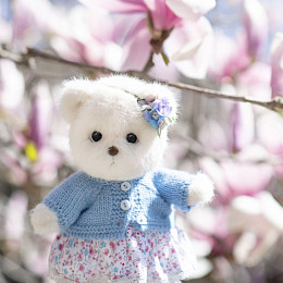 Медведь Lina TeddyTales "Незабудка", S, пудинговый, 20 см