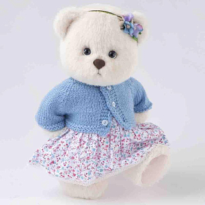 Медведь Lina TeddyTales "Незабудка", M, пудинговый, 30 см