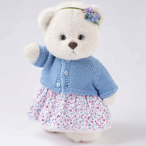 Медведь Lina TeddyTales "Незабудка", M, пудинговый, 30 см