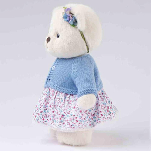 Медведь Lina TeddyTales "Незабудка", M, пудинговый, 30 см