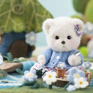 Медведь Lina TeddyTales "Незабудка", M, пудинговый, 30 см