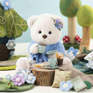 Медведь Lina TeddyTales "Незабудка", M, пудинговый, 30 см