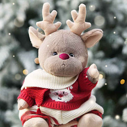 Олень Lina TeddyTales, со свитером, M, 30 см