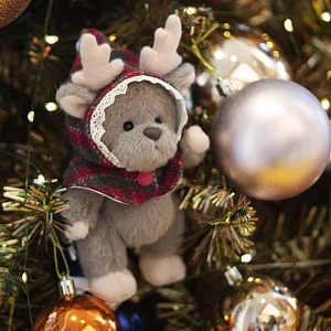 Олень Lina TeddyTales, с красным плащом, XS, 15 см