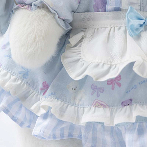 Комплект одежды TeddyTales "Бантики-сердечки", M, голубой