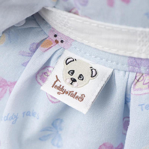 Комплект одежды TeddyTales "Бантики-сердечки", M, голубой