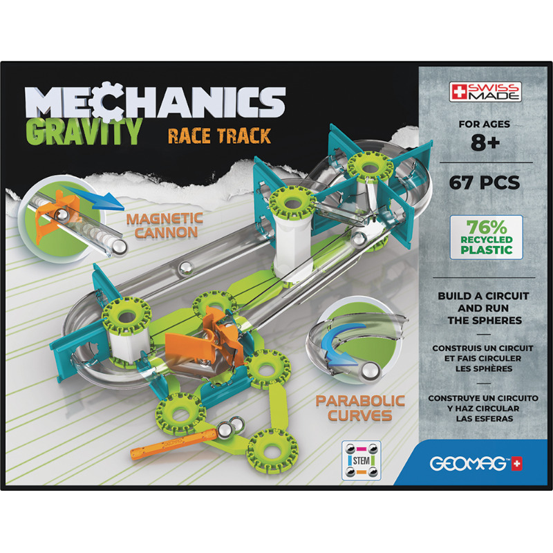 Конструктор Geomag "Механика - движение", гоночный трек, 67 элементов
