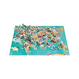 Пазл обучающий 3D Janod "Динозавры", 200 элементов