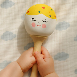 Погремушка-маракас LUKNO, жёлтый