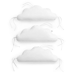 Набор бортиков на кроватку Happy Baby, белый, 3 шт.