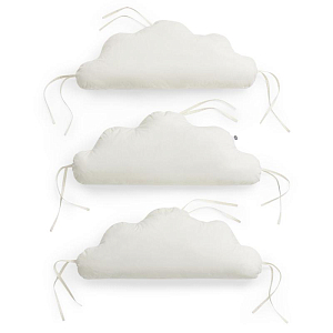 Набор бортиков на кроватку Happy Baby, молочный, 3 шт.