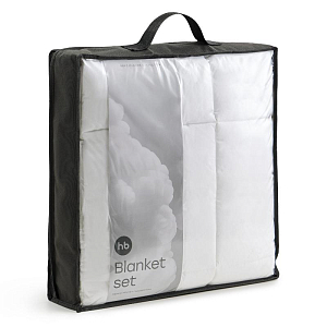 Набор Happy Baby, одеяло и пододеяльник, белый