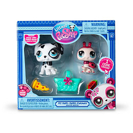 Игровой набор LITTLEST PET SHOP "Пара друзей", далматинец и божья коровка, с аксессуарами