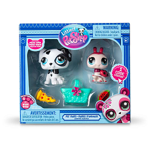 Игровой набор LITTLEST PET SHOP "Пара друзей", далматинец и божья коровка, с аксессуарами