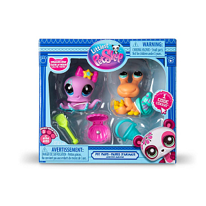Игровой набор LITTLEST PET SHOP "Пара друзей", осьминог и краб, с аксессуарами