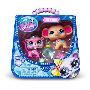 Игровой набор LITTLEST PET SHOP "Пара друзей", СПА у слона, слон и обезьяна